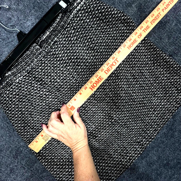 Loft Tweed Mini Skirt Womens 6 Black Silver Metallic Business Casual Sexy Short - Picture 7 of 11